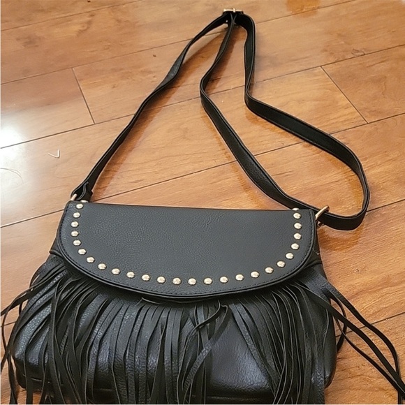 Ralph Lauren Black Fringe Shoulder Bag - Picture 6 of 6